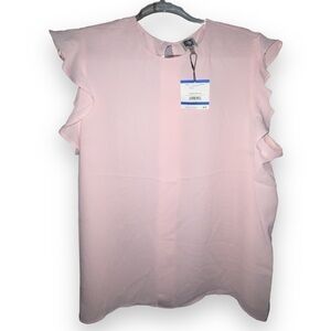 NWT Anne Klein Flutter Sleeve Blouse